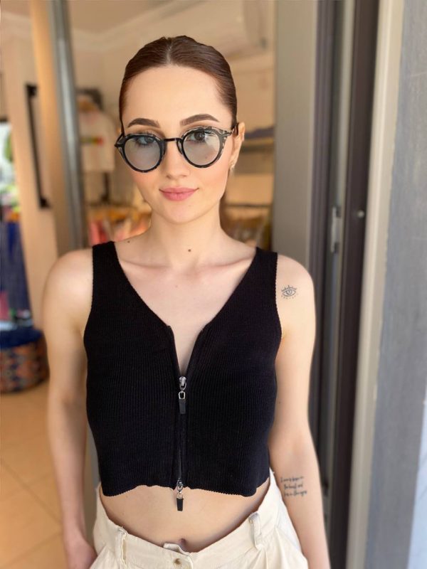 Askılı Fermuar Detaylı Crop