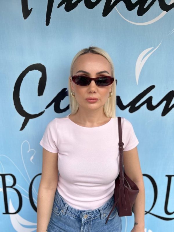 Pudra Pembe Kısa Kollu Body